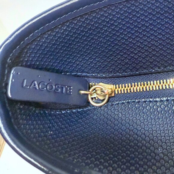 Lacoste Chantaco Bag | Coated Split Cow Leather | Carry-All Bag | Navy Blue - Picture 12 of 12